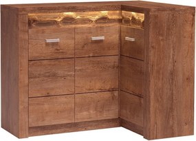 Komoda ZERI 131 cm do Salonu Sypialni Brązowy