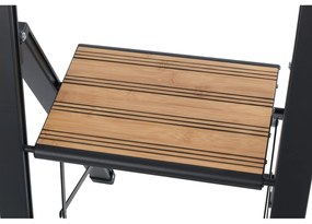 Czarna aluminiowa antypoślizgowa drabina składana Wenko Stepladder II.