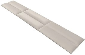 PROMOCJA Tapicerowany panel ścienny FRAME PAROS 15x90 cm, kremowy II gatunek