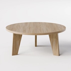 Stolik kawowy okrągły ELLA Ø90 cm Dąb Sonoma