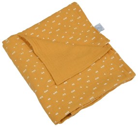 Żółty muślinowy koc dziecięcy 75x75 cm – Bébé Douceur