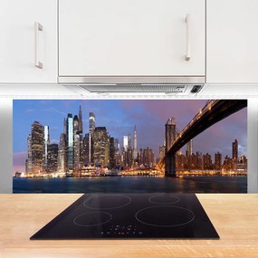 Panel Szklany Nowoczesny Most Nad Wielkim Miastem