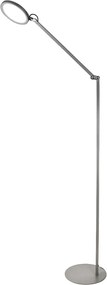 Regina - Regulowana lampa podłogowa LED z metalu, aluminium, wys. 135 cm, Fabas Luce - Zintegrowane światło LED 9W, CCT (3000K, 4000K, 5000K, 6000K)