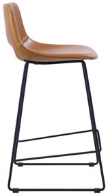 Koniakowy hoker z imitacji skóry (wysokość siedziska 65 cm) Zahara – Kave Home