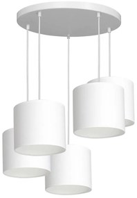 Lampa wisząca ARDEN 5xE27/60W/230V biała na linkach