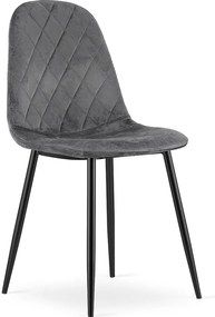 Krzesło Valora DAPI Dark Gray Velvet z metalowymi nogami x1