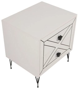 Stolik nocny Luna White