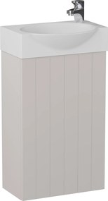 Mała szafka łazienkowa wisząca kaszmir lamelowe fronty 39 x 22 cm z umywalką z otworem CUSCO