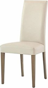 Zestaw 2 beżowych krzeseł ze sztucznej skóry - PALMARIA
