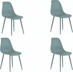 Zestaw 4 plastikowych krzeseł OSAKA, nafta