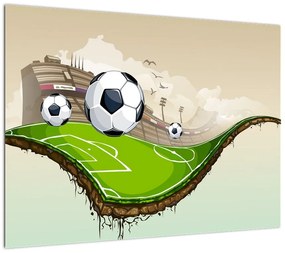 Obraz na szkle - Boisko do piłki nożnej (70x50 cm)