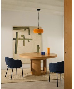 Pomarańczowa lampa wisząca LED ze szklanym kloszem ø 38 cm Reig – Kave Home