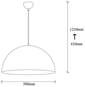 Lampa wisząca Mini Sivani - MR - 723, czarna-złota