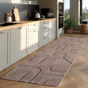 Jasnobrązowy chodnik odpowiedni do prania 80x250 cm Pompei 1614 – Ayyildiz Carpets