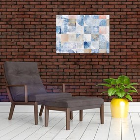 Obraz - Geometryczne kształty na ścianie (70x50 cm)