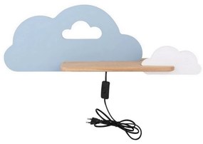 Kinkiet dziecięcy LED z półką CLOUD LED/5W/230V niebieski/biały