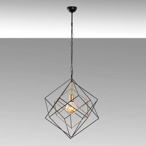 Czarna lampa wisząca z metalowym kloszem ø 51 cm Till – Opviq lights