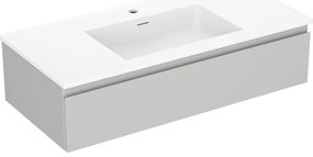 Mexen Orio szafka łazienkowa 100 cm z umywalką Otis, 1 szuflada, szara mat/biała mat - 91A10-10023-1-BF62-W18M01