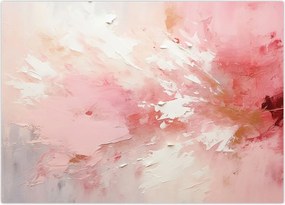 Obraz na szkle - Różowa abstrakcja (70x50 cm)