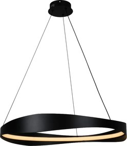 Milano Black 60 – nowoczesna lampa wisząca ring do salonu, sypialni i nad okrągły stół