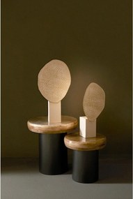 Beżowa metalowa lampa stołowa z metalowym kloszem (wysokość 57 cm) Neev – Bizzotto