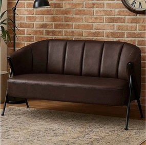 Sofa dwuosobowa MCW-P30,  ciemnobrązowa