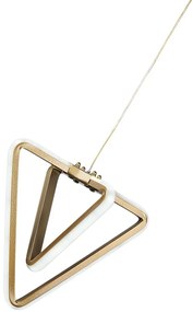 Metalowa lampa wisząca LED w kolorze brązu ø 20 cm Baris – Squid Lighting