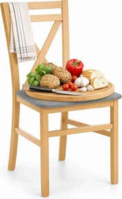 Drewniane nowoczesne krzesło do jadalni dąb miodowy Z2-D47