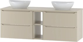 Kaszmirowy Zestaw do Łazienki 140cm Szafka Regał Blat Umywalka Etna