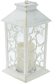 Latarnia ze świeczką LED Trifle Star biały, 14 x 28 cm