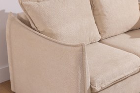 Sofa rozkładana Liliamo dwuosobowa - beżowy szenil Egon 26