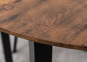 Okrągły stół Shinning 100 cm z czarnymi nogami MDF i blatem z płyty laminowanej