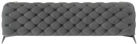 Szara aksamitna sofa 243 cm Chelsea – Ropez