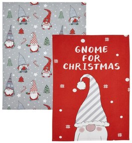 Bawełniane ścierki ze świątecznym motywem zestaw 4 szt. 50x70 cm Gnomes – Catherine Lansfield