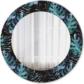 Lustro dekoracyjne okrągłe Egzotyczne liście