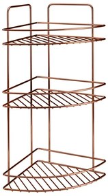 3-poziomowa narożna półka łazienkowa Metaltex Copper