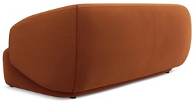 Pomarańczowa aksamitna sofa 212 cm Moana – Makamii