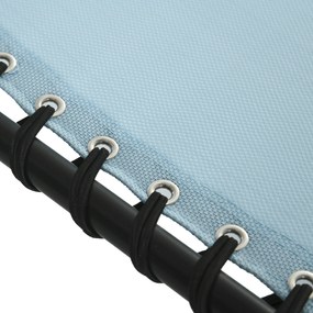 Outsunny Leżak składany, oddychający materiał, metalowa rama, 189 x 58 x 30 cm, kolor niebieskozielony | Aosom PL