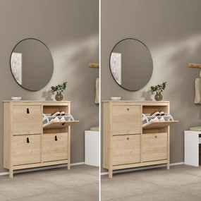 Szafka na buty Madrid z 4 półkami, jackson hickory