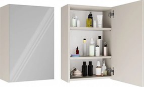 Szafka Łazienkowa Pola 1DL | Kaszmir | 40x22x60 cm | Szafka Łazienkowa z Lustrem