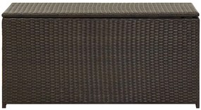 Skrzynia brązowa ogrodowa z rattanu N1-B93