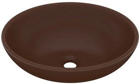 Brązowa owalna umywalka na blat T4-M54