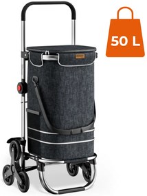 Jurhan Torba na zakupy na kółkach do schodów COMFORT, 50l, czarna