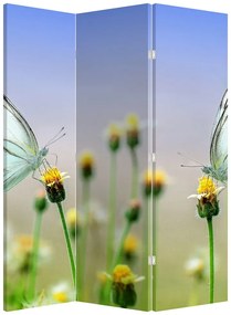 Parawan - Motyl na kwiatku (126x170 cm)