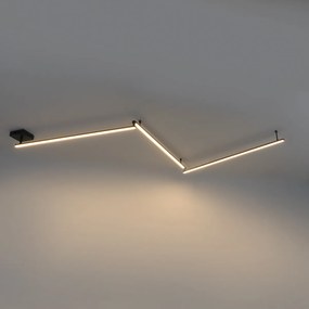 Czarna lampa sufitowa 300 cm z wbudowanym LED 3-stopniowy ściemniacz regulowany - Annuschka