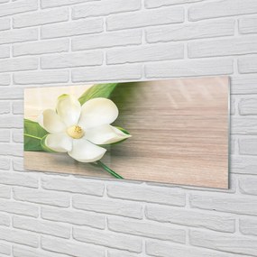 Panel Kuchenny Szklany Szlachetna Biała Magnolia