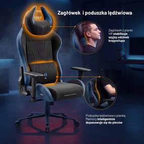 Fotel gamingowy materiałowy Diablo X-Horn 2.0 Normal Size, Night Blue