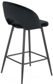 Hoker barowy H96 VELVET czarny HALMAR