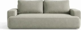 Sofa z Funkcją Spania CAMELIA Szara Boucle Nowoczesna