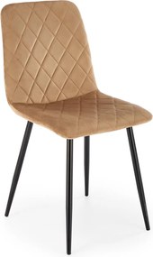 Pikowane krzesło do jadalni K525 Halmar z tkaniny velvetowej